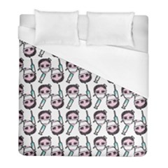 Doctor Pattern White Duvet Cover (full/ Double Size) by snowwhitegirl