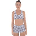 Doctor Pattern White Racerback Boyleg Bikini Set View1