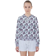 Doctor Pattern White Women s Tie Up Sweat by snowwhitegirl