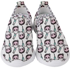 Doctor Pattern White Kids  Slip On Sneakers by snowwhitegirl