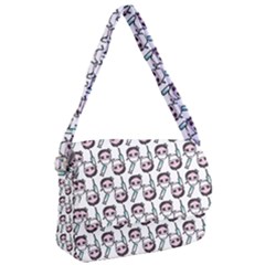 Doctor Pattern White Courier Bag by snowwhitegirl