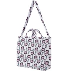 Doctor Pattern White Square Shoulder Tote Bag by snowwhitegirl