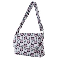 Doctor Pattern White Full Print Messenger Bag (l)