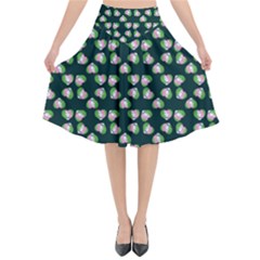 Darla Teal Flared Midi Skirt by snowwhitegirl