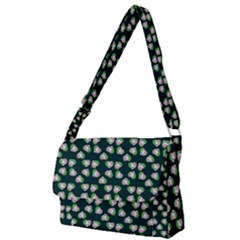 Darla Teal Full Print Messenger Bag (s) by snowwhitegirl