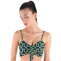 Darla Teal Woven Tie Front Bralet by snowwhitegirl