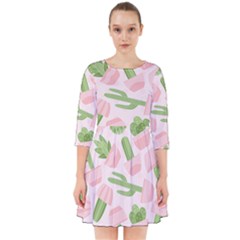 Cactus Pattern Smock Dress by designsbymallika