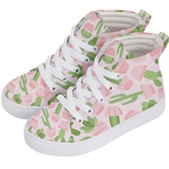 Cactus Pattern Kids  Hi-top Skate Sneakers