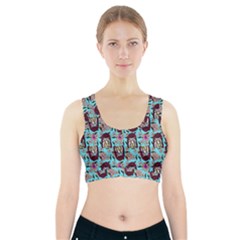 Braids Doll Daisies Blue Sports Bra With Pocket by snowwhitegirl