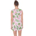 Cactus Pattern Lace Up Front Bodycon Dress View2