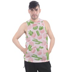 Cactus Pattern Men s Sleeveless Hoodie