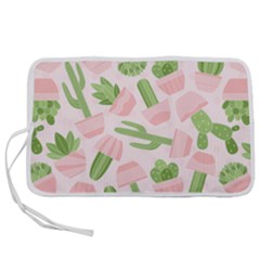 Cactus Pattern Pen Storage Case (l) by designsbymallika