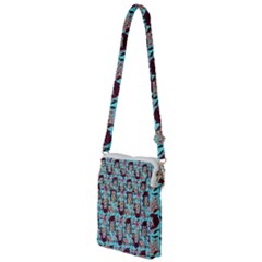 Braids Doll Daisies Blue Multi Function Travel Bag by snowwhitegirl