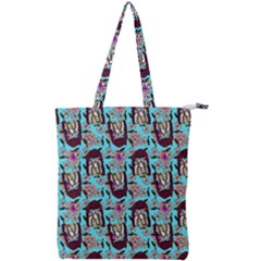 Braids Doll Daisies Blue Double Zip Up Tote Bag by snowwhitegirl