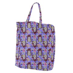 Braids Doll Daisies Purple Giant Grocery Tote by snowwhitegirl