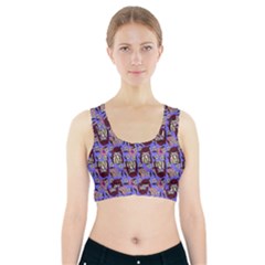 Braids Doll Daisies Purple Sports Bra With Pocket by snowwhitegirl