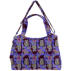 Braids Doll Daisies Purple Double Compartment Shoulder Bag by snowwhitegirl