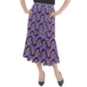 Braids Doll Daisies Purple Midi Mermaid Skirt View1