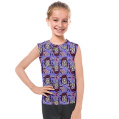 Braids Doll Daisies Purple Kids  Mesh Tank Top