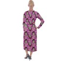 Braids Doll Daisies Pink Velvet Maxi Wrap Dress View2