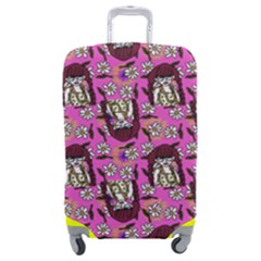 Braids Doll Daisies Pink Luggage Cover (medium)