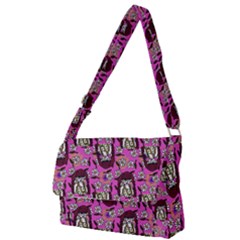 Braids Doll Daisies Pink Full Print Messenger Bag (s) by snowwhitegirl