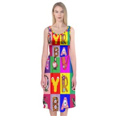 Cool (32) Midi Sleeveless Dress by designsbymallika