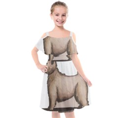 New Art Infliction Logo Kids  Cut Out Shoulders Chiffon Dress by Spenny11