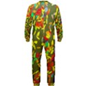 Colorful brush strokes painting on a green background                                                    OnePiece Jumpsuit (Men) View2