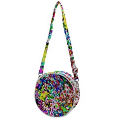 Colorful Paint Texture                                                Crossbody Circle Bag