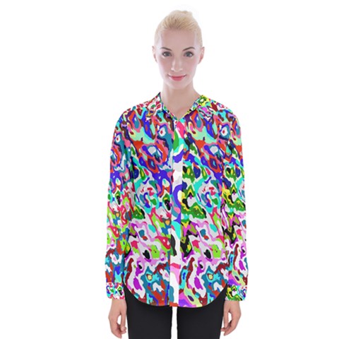 Colorful Paint Texture                                                    Women Long Sleeve Shirt by LalyLauraFLM