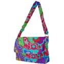 Colorful distorted shapes on a grey background                                                     Full Print Messenger Bag View1