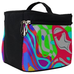 Colorful Distorted Shapes On A Grey Background                                                    Make Up Travel Bag (big)