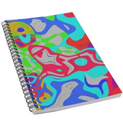 Colorful Distorted Shapes On A Grey Background                                                     5 5  X 8 5  Notebook New by LalyLauraFLM