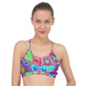 Colorful distorted shapes on a grey background                                                   Basic Training Sports Bra View1