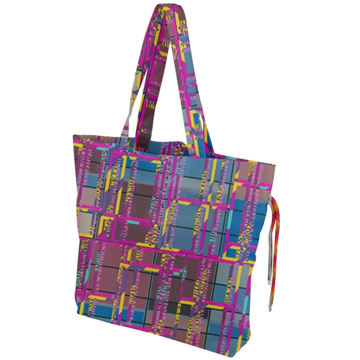 Colorful shapes texture                                                 Drawstring Tote Bag