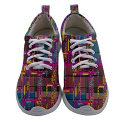 Colorful Shapes Texture                                                Women Athletic Shoes by LalyLauraFLM