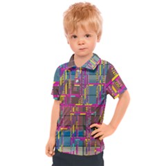 Colorful Shapes Texture                                                 Kids  Polo Tee