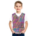 Colorful shapes texture                                                       Kids  Basketball Tank Top View1