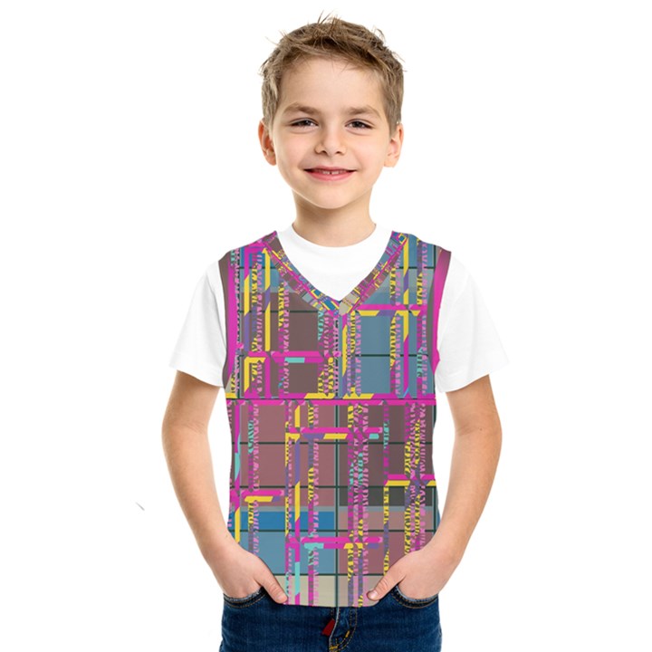 Colorful shapes texture                                                       Kids  Basketball Tank Top