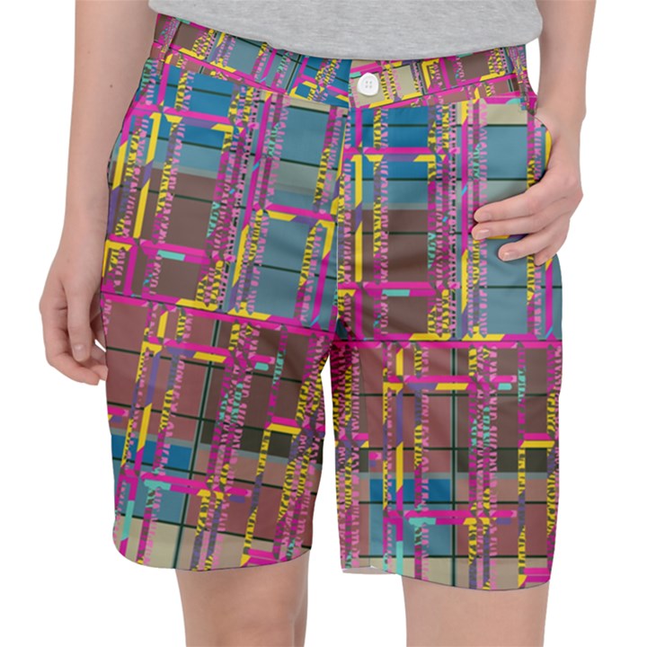 Colorful shapes texture                                                  Pocket Shorts