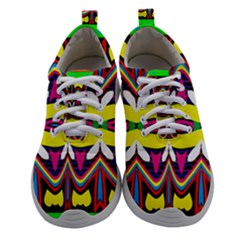 Colorful Shapes                                                Women Athletic Shoes by LalyLauraFLM