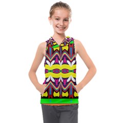 Colorful Shapes                                                Kids  Sleeveless Hoodie