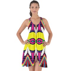 Colorful Shapes                                                      Show Some Back Chiffon Dress by LalyLauraFLM