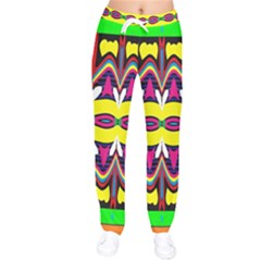 Colorful Shapes                                                   Women Velvet Drawstring Pants by LalyLauraFLM