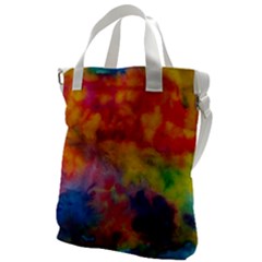 Colorful Watercolors Texture                                                Canvas Messenger Bag