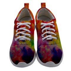 Colorful Watercolors Texture                                                 Women Athletic Shoes by LalyLauraFLM