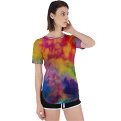 Colorful Watercolors Texture                                                    Perpetual Short Sleeve T-shirt