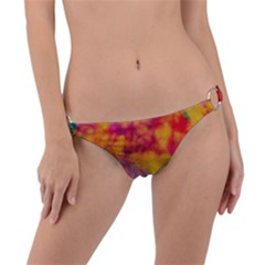 Colorful Watercolors Texture                                                    Ring Detail Bikini Bottom by LalyLauraFLM