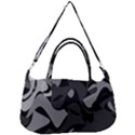 Trippy, asymmetric Black and white, Paint Splash, Brown, Army Style Camo, Dotted Abstract Pattern Removal Strap Handbag View1